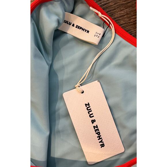 NWT Zulu & Zephyr Seaglass Rib Contrast One-Piece Size US/8 - Picture 6 of 9